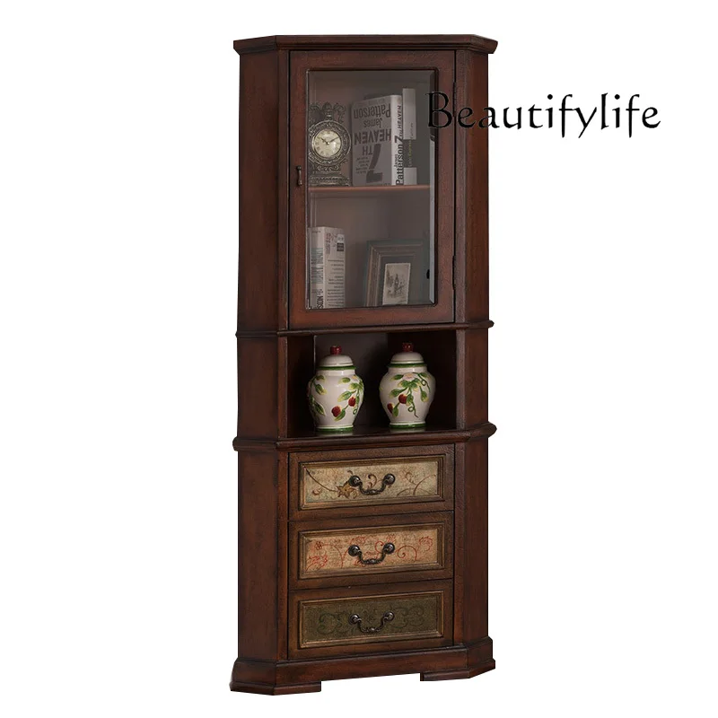 

Solid Wood Bedroom Corner Cabinet Triangle Cabinet Corner Wall Cabinet Living Room American Locker