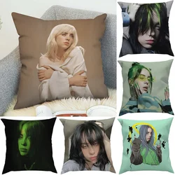 Pillow Covers Billies Eilishs Decorative Cushions Cover for Sofa Pillowcases 40x40 Car Decoration Throw Pillows Pilow Cases Body