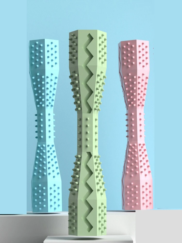 Jouet de morsure pour animaux de compagnie, nouveau bâton à mâcher Hexagonal pour chien, résistant aux morsures, jouets amusants, meulage des dents, bâton de nettoyage durable