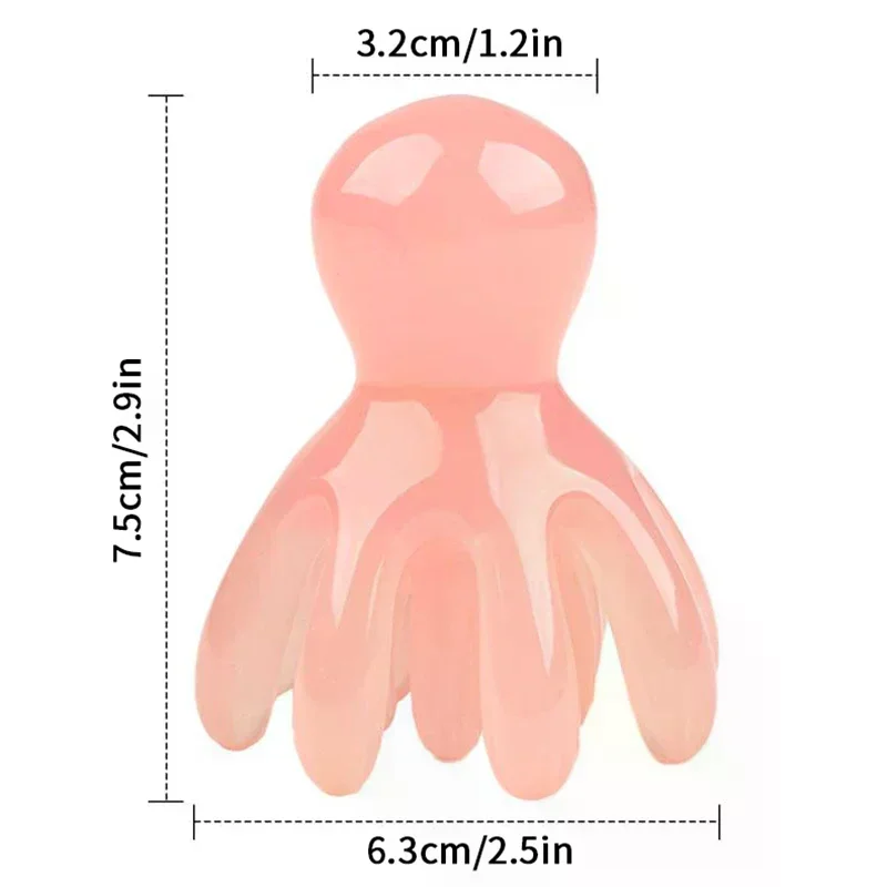 الراتنج صف مزدوج الأخطبوط مشط لطيف رئيس مدلك العناية بالشعر ميريديان كشط فروة الرأس تدليك الوخز بالإبر سبا غوا شا جهاز تدليك #5