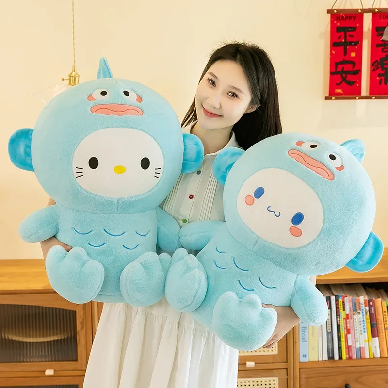 

26/60cm Sanrio Kawaii Hello Kitty Cinnamoroll Cartoon Plush Toy Hangyodon Plush Doll Pillow Birthday Gift Kids Friend Deco Home