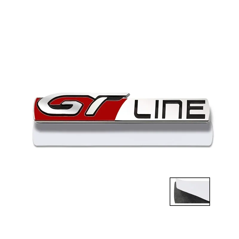 ثلاثية الأبعاد سيارة معدنية GTLINE شارة الخلفي الجذع الحاجز شعار ملصق لبيجو GT 206 208 308 307 207 208 3008 407 508 2008 RCZ GT LINE