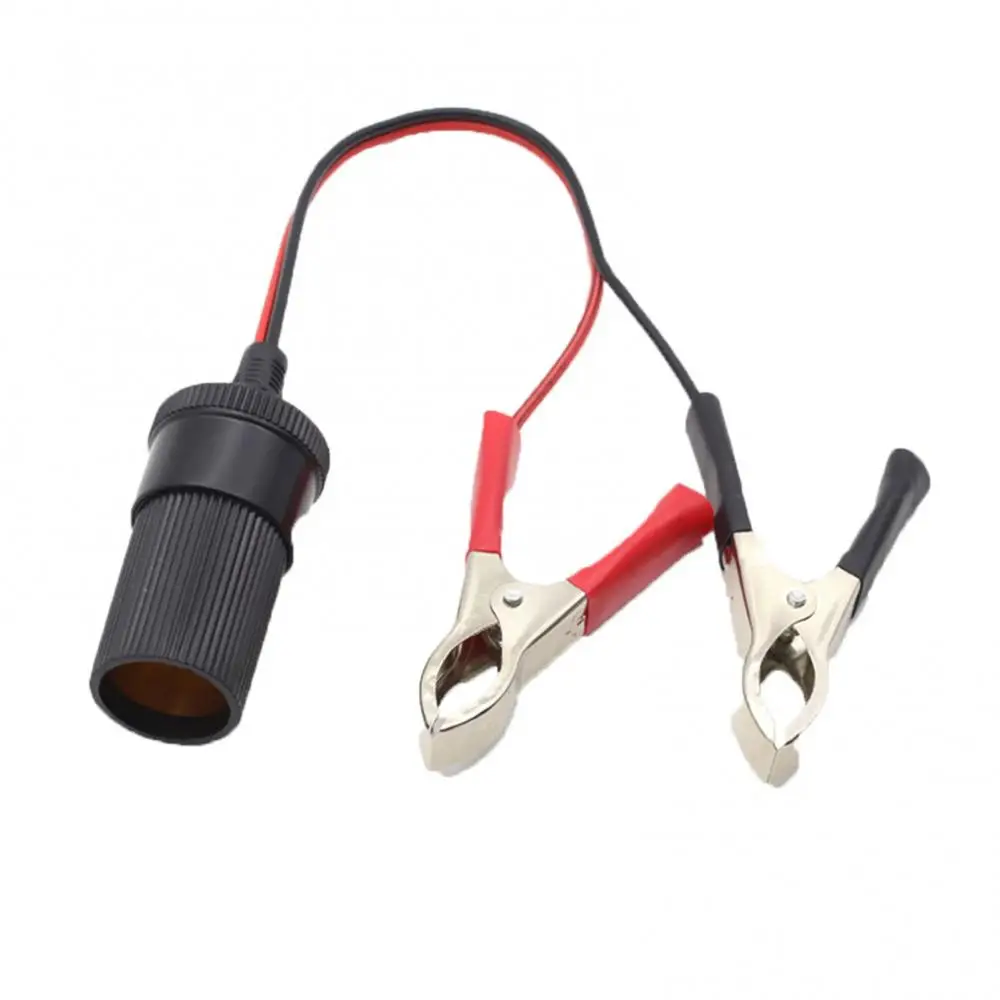 Universal 12V Vehicle Battery Terminal Clip-on Cigarette Lighter Adapter Socket