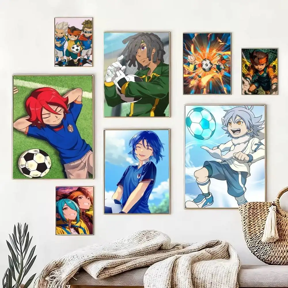 Cool guys-s Football-l InazumaS Eleven  Poster Waterproof Wall Art Sticker For Bar Living Room Vintage Decor High Quality Print