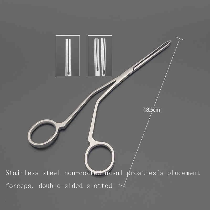 Stainless steel nose prosthesis placement forceps gold handle expansion placement forceps guide device nose plastic beauty