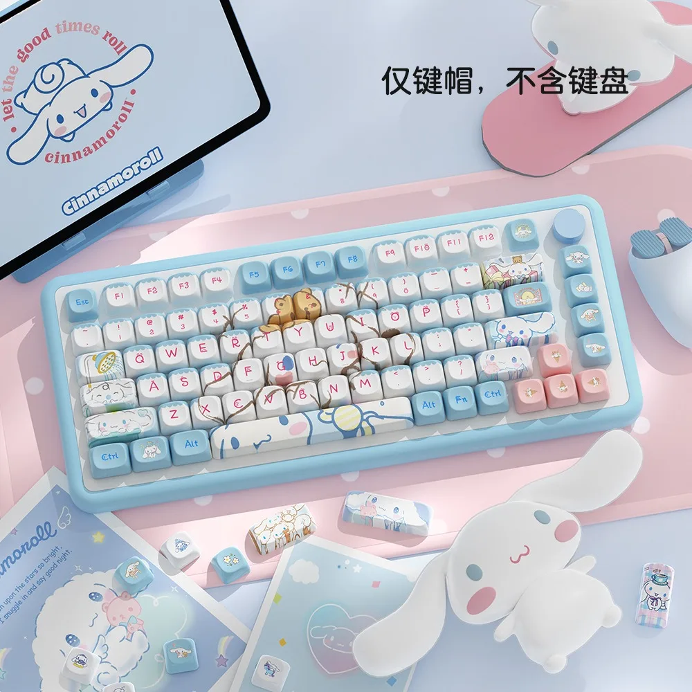 كارتون كورومي Keycap 112Keys120Keys Mca ارتفاع مادة Pbt مناسبة للوحات المفاتيح الميكانيكية مثل 68/75/84/98 شخصية لطيفة