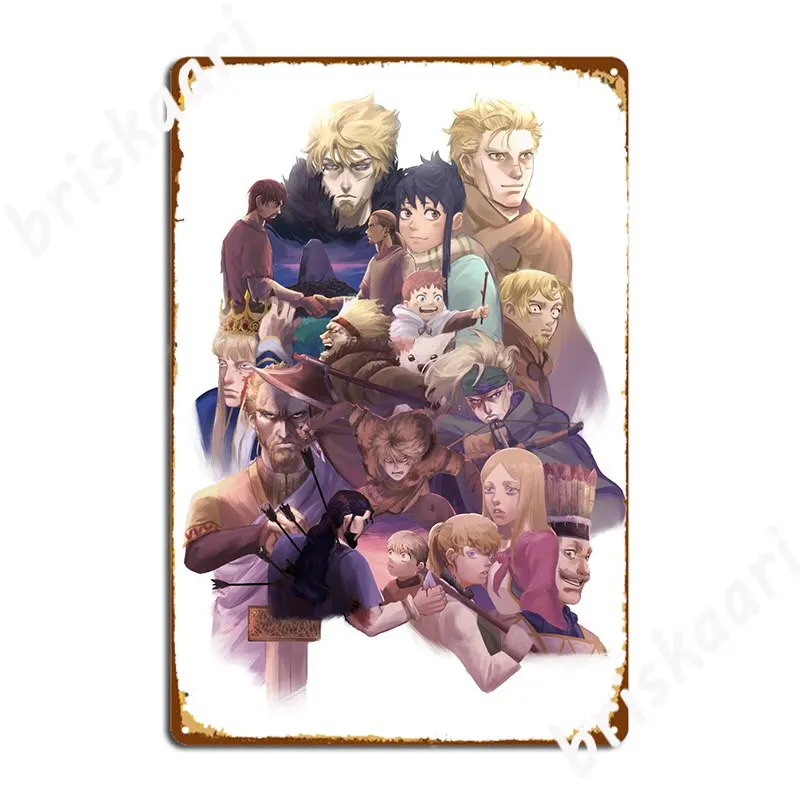 Vinland Saga Poster Metal Plaque Wall Pub Classic Club Bar Poster Tin Sign Posters