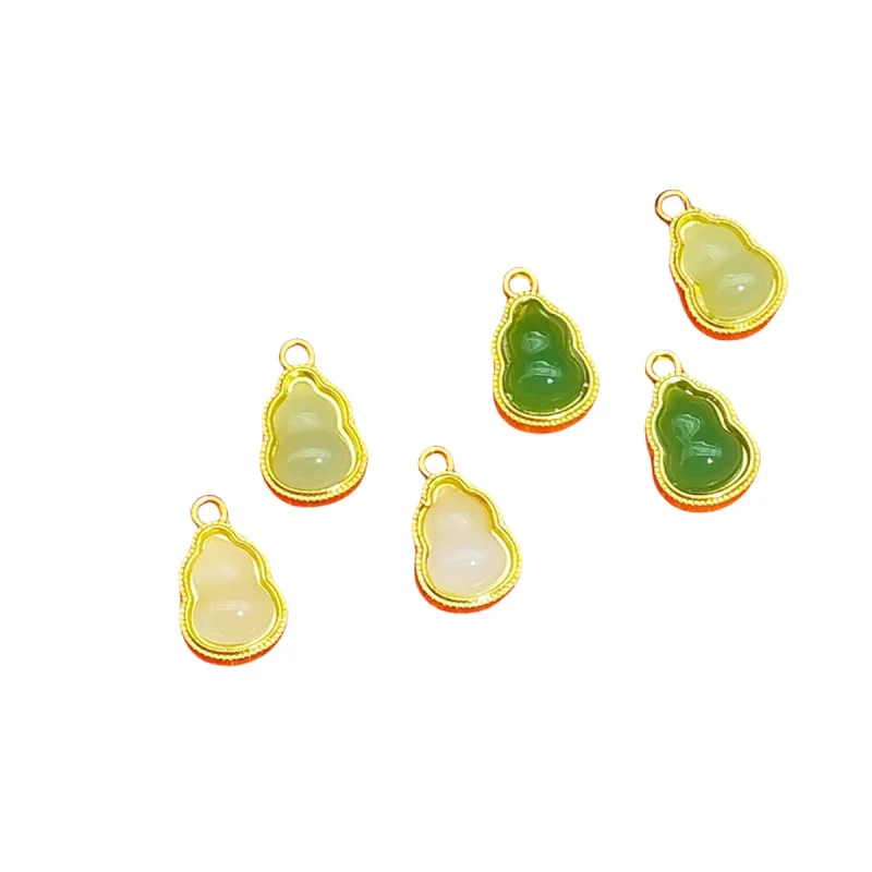 20PCS SET Wholesale Heshan Gold Gourd Accessories Pendant DIY Bracelet Necklace Bead String Material Making Jewelry