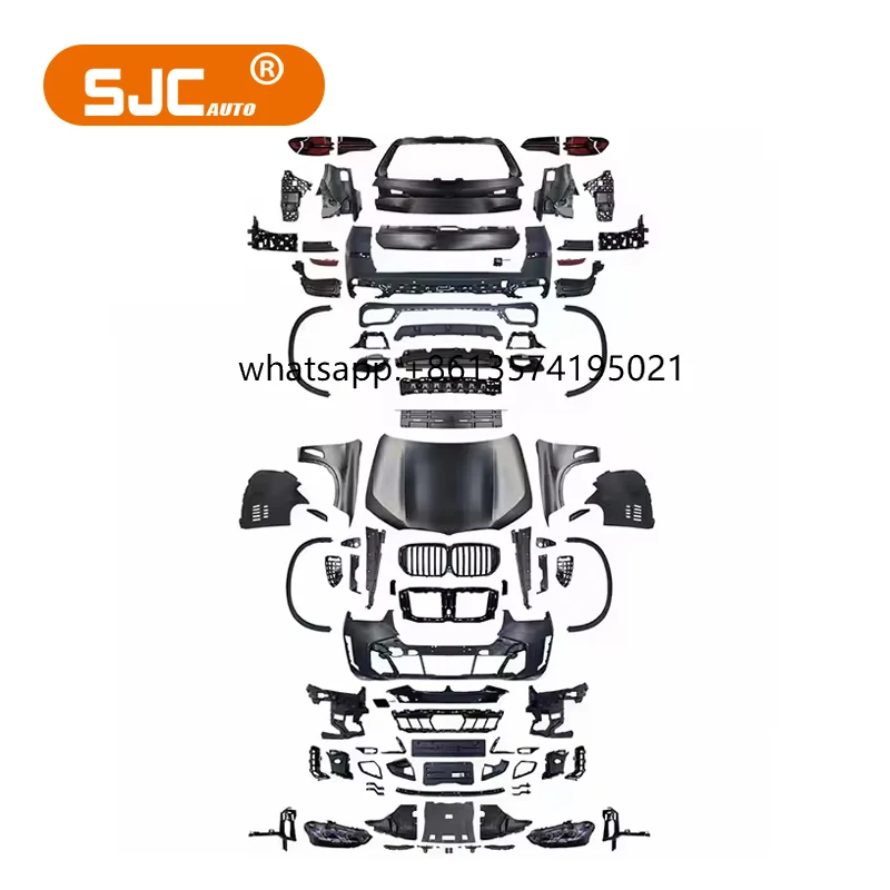 

SJC for X5 E70 Bodykit 2008-2013 Upgrade G05 X5M MT Style Body Kit Headlights Taillights Cars Parts Auto Accessories