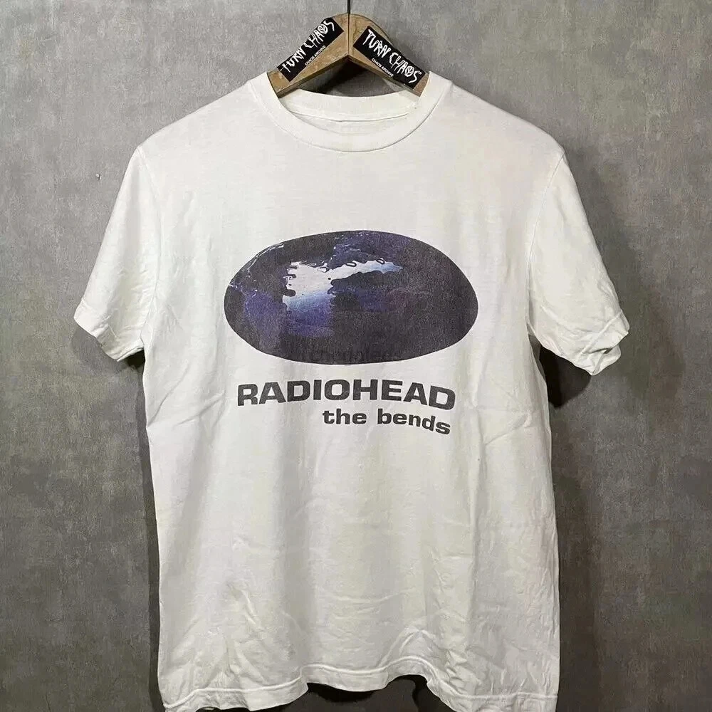 Radiohead Band The Bends Cotton White Unisex T-shirt Reprint   Casual and comfortable summer streetwear