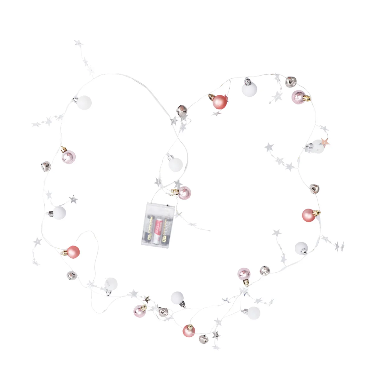 2M Christmas Tree Decoration String Light 20Leds Warm White Ball Bell Star Energy Saving LED Fairy Light Holiday Party