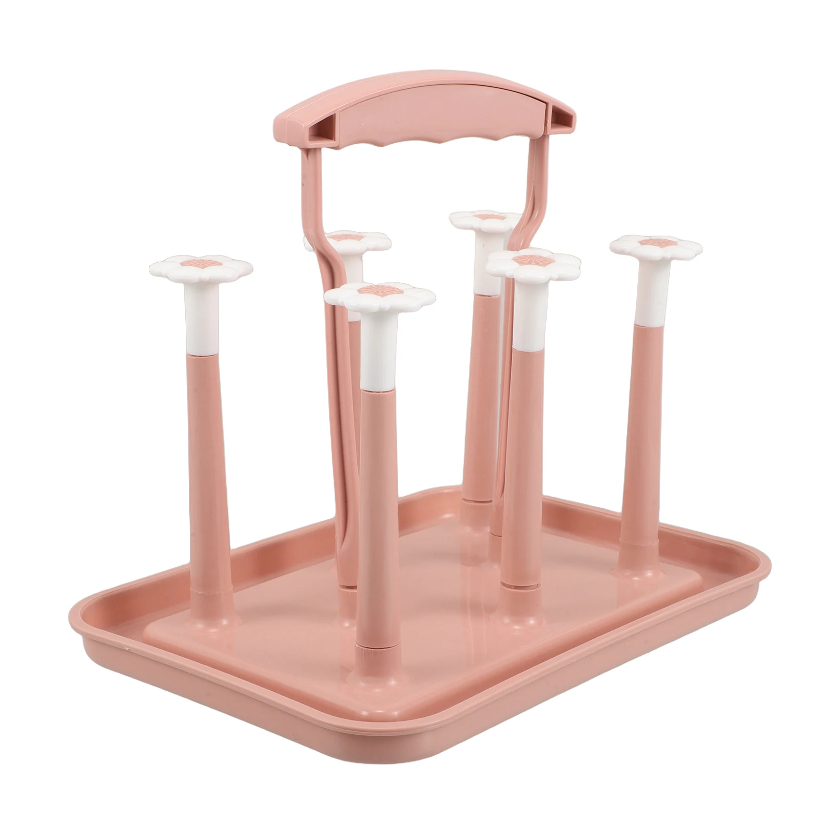 

Сушилка для детских бутылочек, компактный лоток для хранения чашек, настольный органайзер, настенный многофункциональный розовый держатель для чашек, легкий