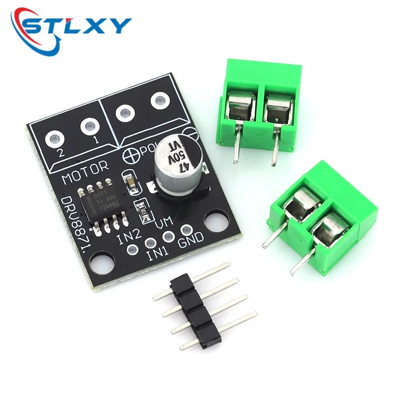 DRV8871 H-Bridge Brushed DC Motor Driver Breakout Board For Arduino PWM Control 3.6A Max Internal Current Sense 6.5V To 45V