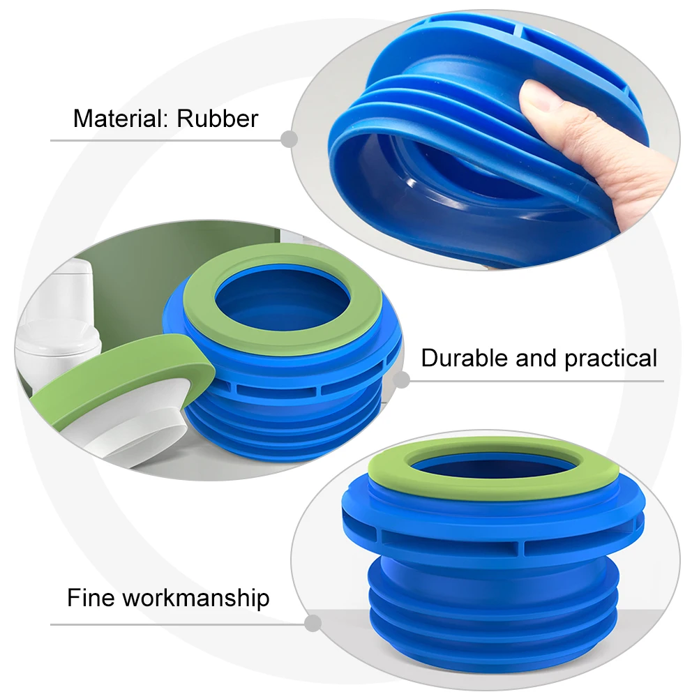 

1pc Thick Toilet Seal Ring Strong Waterproof Odor-Proof Gasket For Drain Outlet Leak-Proof Flange Ring Practical Household