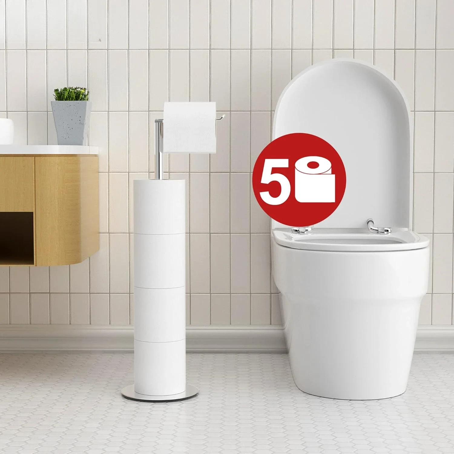 Toilet paper holder bracket and distributor for 4 spare rolls, stainless steel independent toilet paper roll storage rack