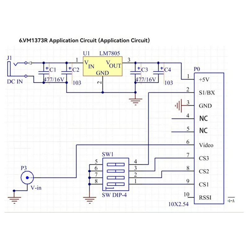 ABJF-10X VM1373R 1.2G 1.3G 9 قنوات VRX التناظرية استقبال حساسية عالية إشارة RSSI قوية للكشف عن SFT