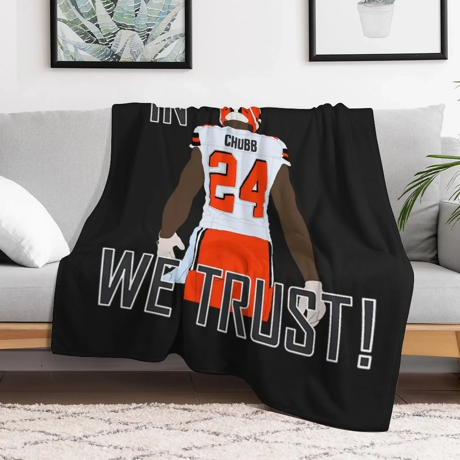 Nick Chubb T-ShirtIn Chubb We Trust! Throw Blanket Designers sofa bed anime Blankets