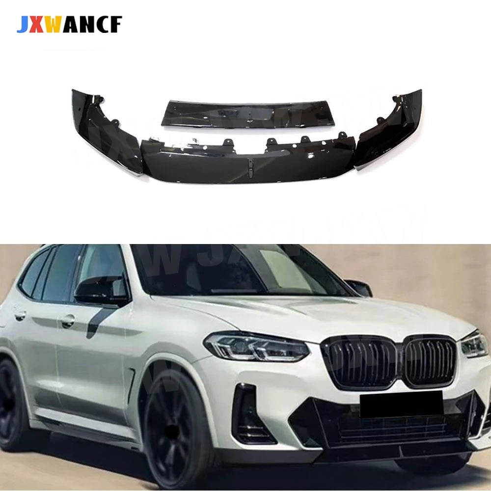 

JXWANCF ABS Front Bumper Lip Chin Spoiler With Splitters Lips Car for BMW ix3 2022+ Auto Front Bumper Spoiler Bodykit