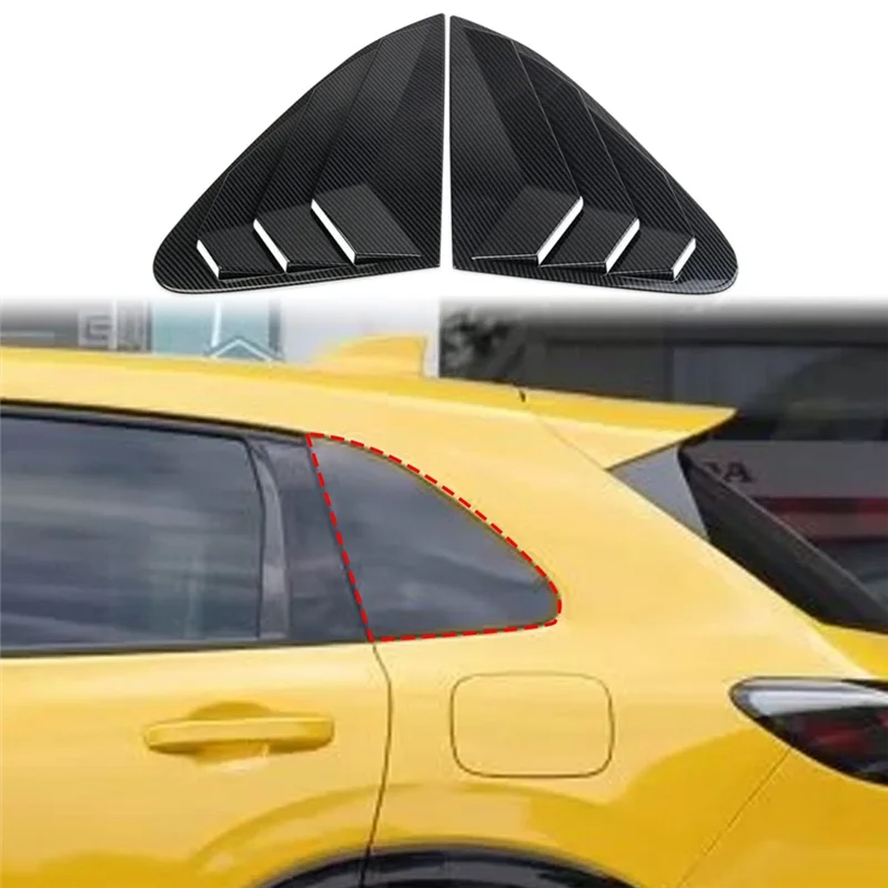 

Side Window Louvers Air Vent Shades Cover Blinds for Honda HRV 2023 North American Edition - ABS Carbon Fiber
