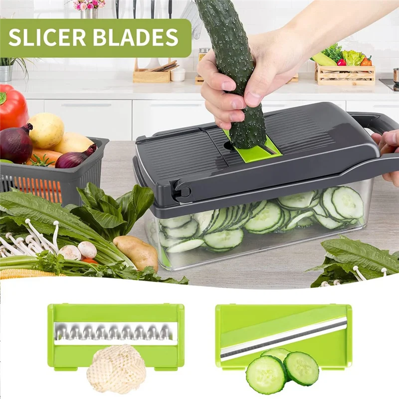 

AONEQ-Cutter, кухонный гаджет, нарезка, резак для лука, терка для салата и сепаратор для яиц, многофункциональный измельчитель овощей