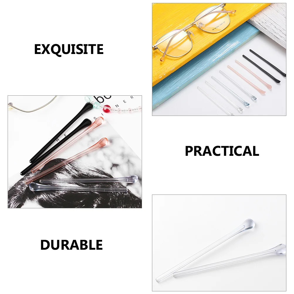 

10pc Glasses Temple Protector Flexible Eyeglass Ear Cushions Long-lasting Anti-slip Metal Retainers Comfortable Lightweight