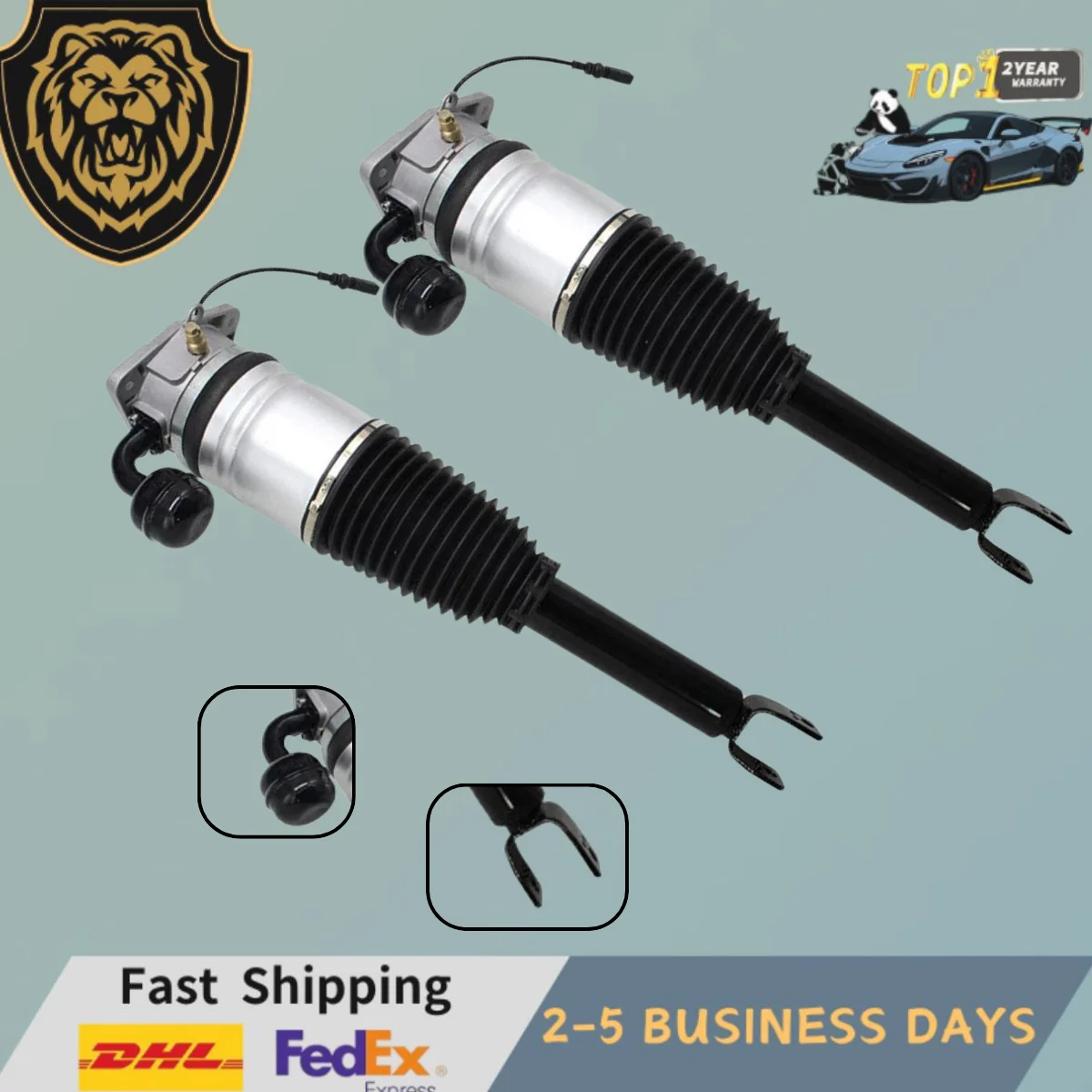 

Pair Rear Air Suspension Shock Struts Fit Bentley Continental Flying Spur 04-18 3W0616001B 3W0616002B 4W0616001 4W0616001A