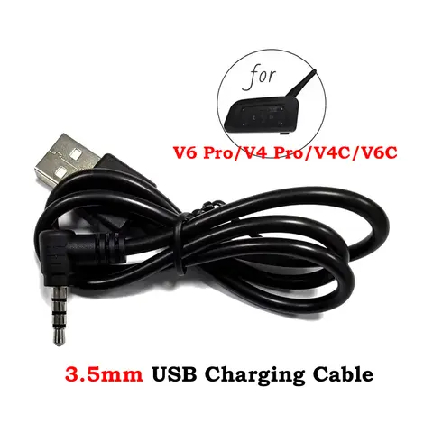 Vnetphone V6/V4PRO 오토바이 헬멧 인터콤 헤드셋 액세서리 잭-USB 충전 케이블