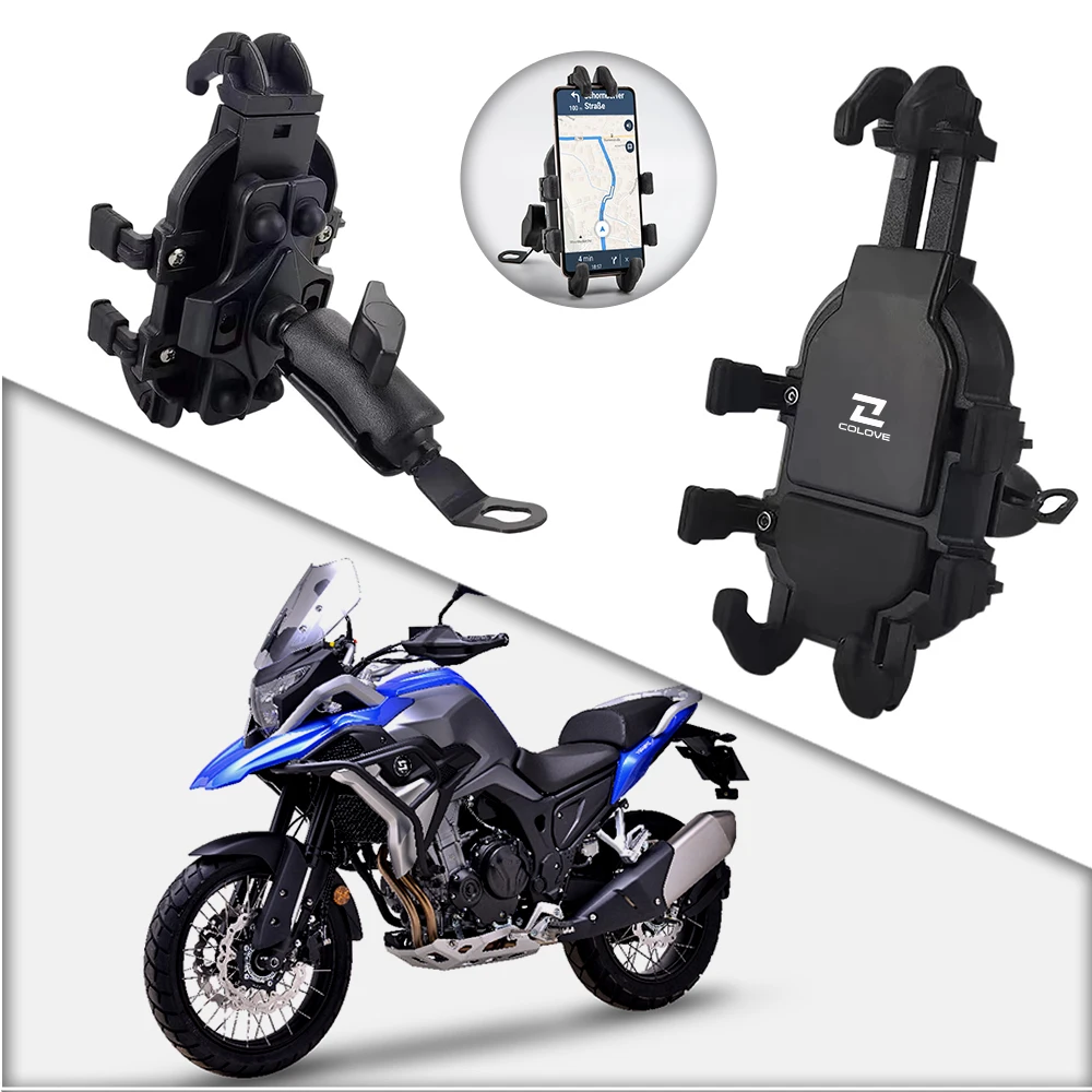 Motorcycle Phone Mount Non-Slip Pad Anti-Rust Anti-Shake Holder For KOVE COLOVE 450 Rally 800X KY500F Excelle 500F 510X