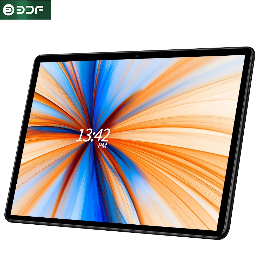 BDF 10.1 Inch Tablet Android 9 Octa Core 3G / 4G MobilePhone Call 4GB/64GB ROM Bluetooth GPS Wi-Fi 2.5D Steel Screen Tablet PC