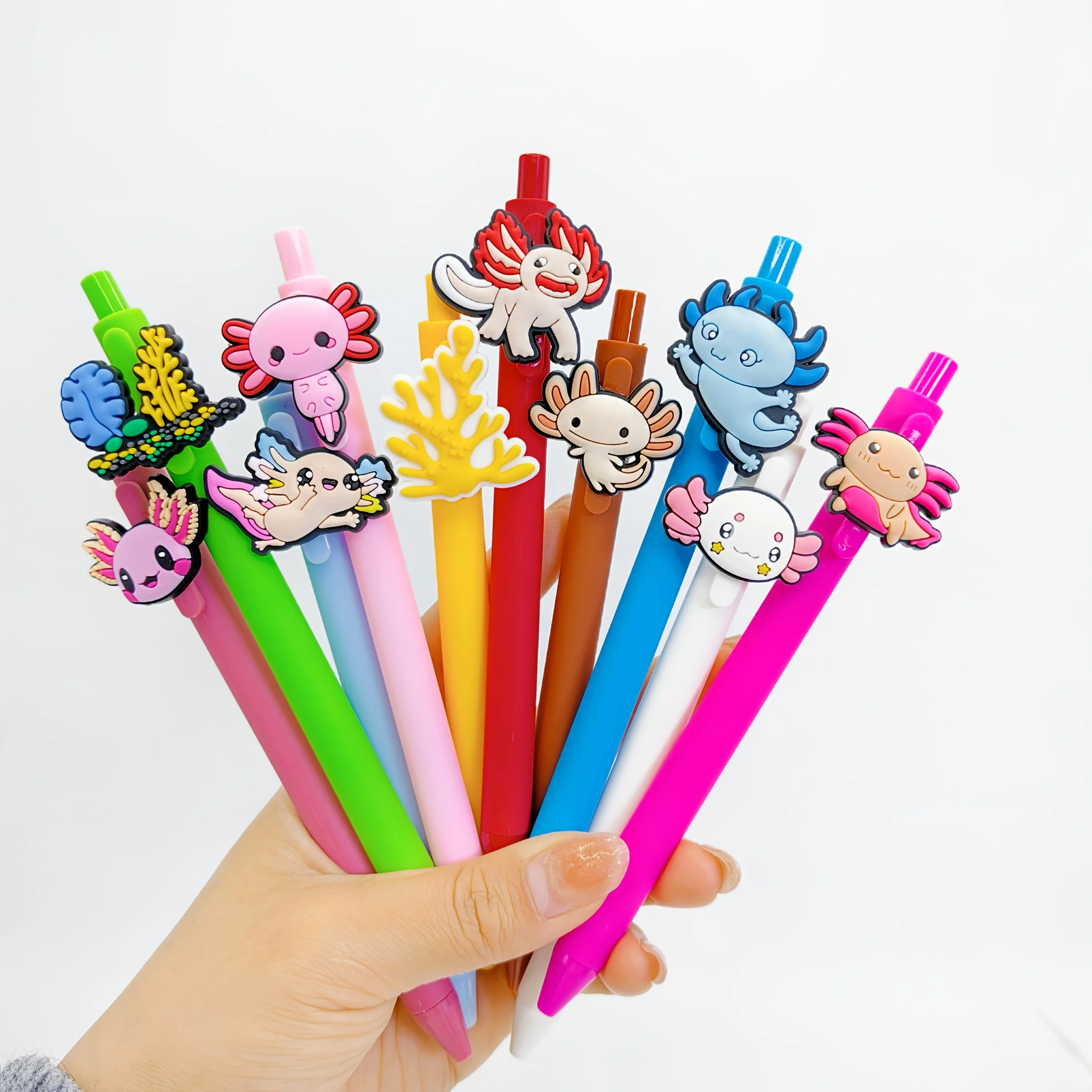 

10 pieces of salamander series sticker ballpoint pens and press-type neutral pens are suitable for use in schools and offices by