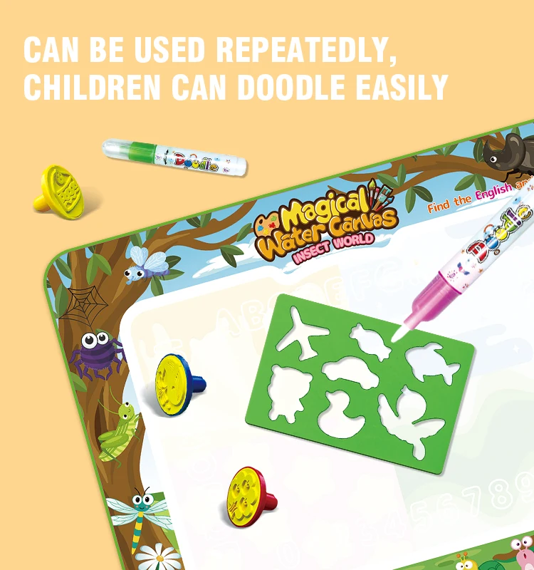 Magic Water Drawing Mat Can Be Used Repeated Learning Blanket Writing Drawing Graffiti Painting Eductaonal Toys Children Gift