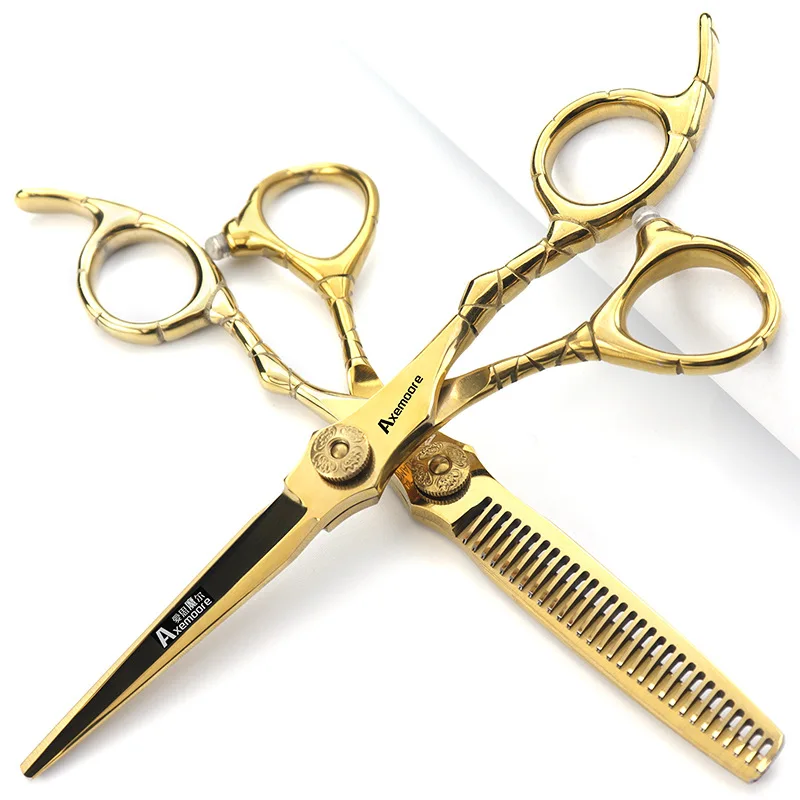 Professional Barber Tool Combination Barber Scissors 6-inch Flat Scissors Teeth Reduction Scissors