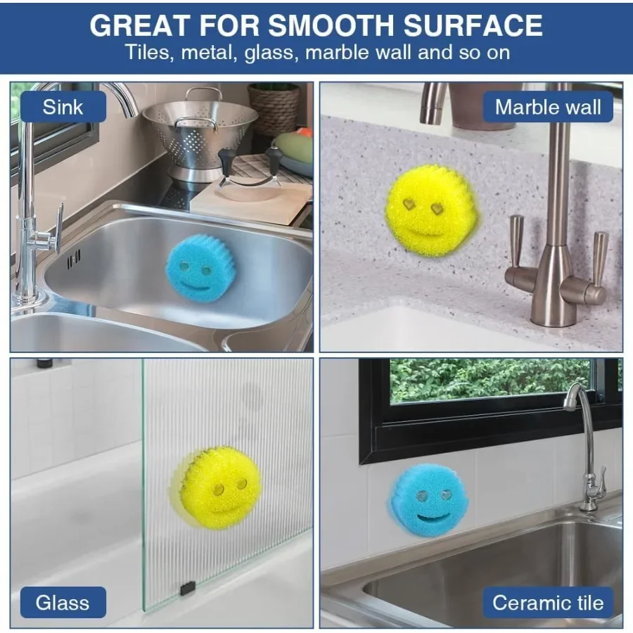 حامل الإسفنج لحوض المطبخ شفط كأس حامل للمطبخ بالوعة الحمام المنظم ل مبتسم الإسفنج الذاتي استنزاف بالوعة Spo