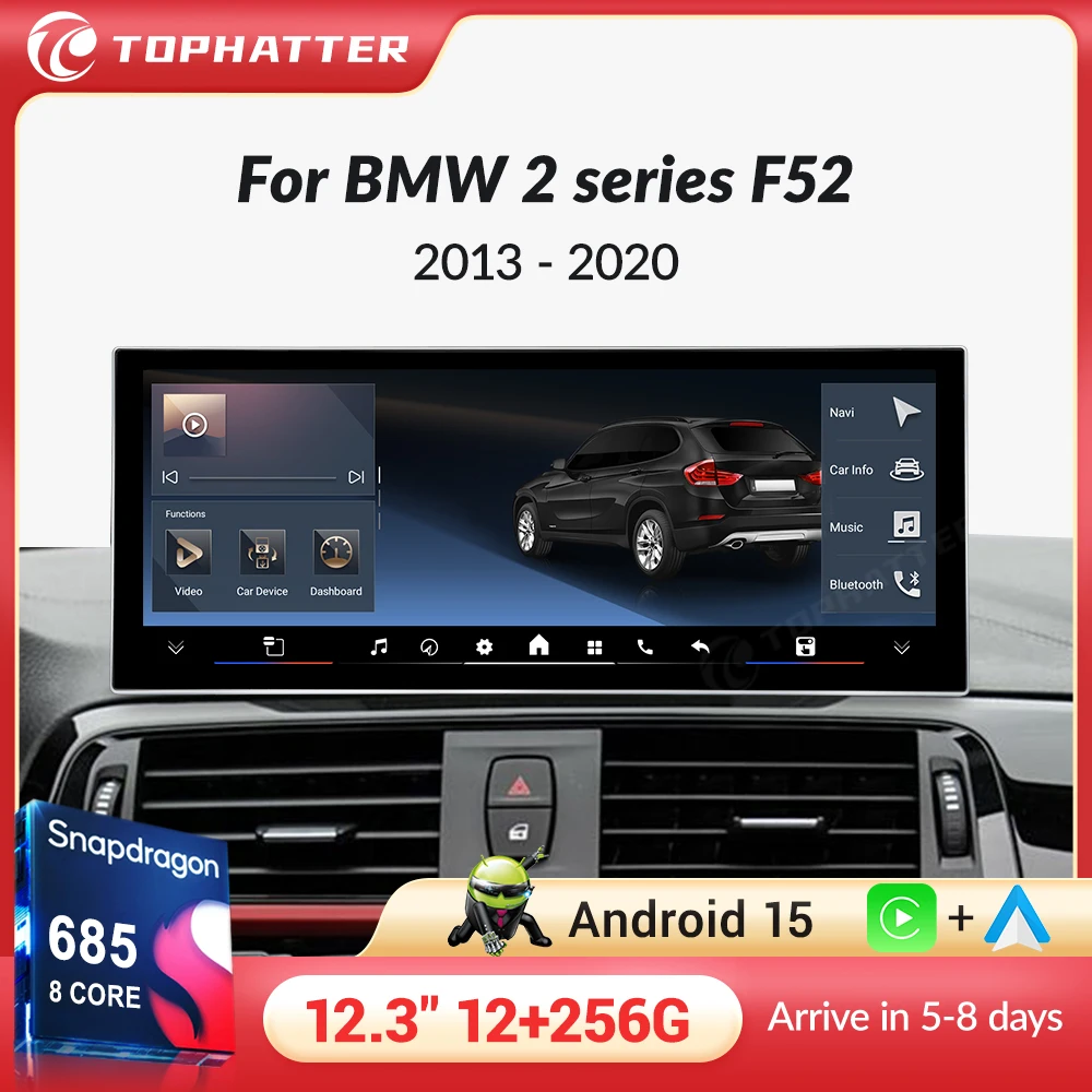

Android 15 12.3 inch For BMW 2 Series F52 2013-2020 NBT EVO System Multimedia Touch Screen GPS Navigation Carplay Auto WIFI 4G