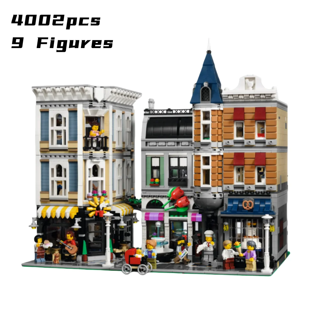 4002Pcs Assembly Square City Model Bricks 10255 Modular Building Blocks Technical Creator Sets Adults Toys Birthday Gifts