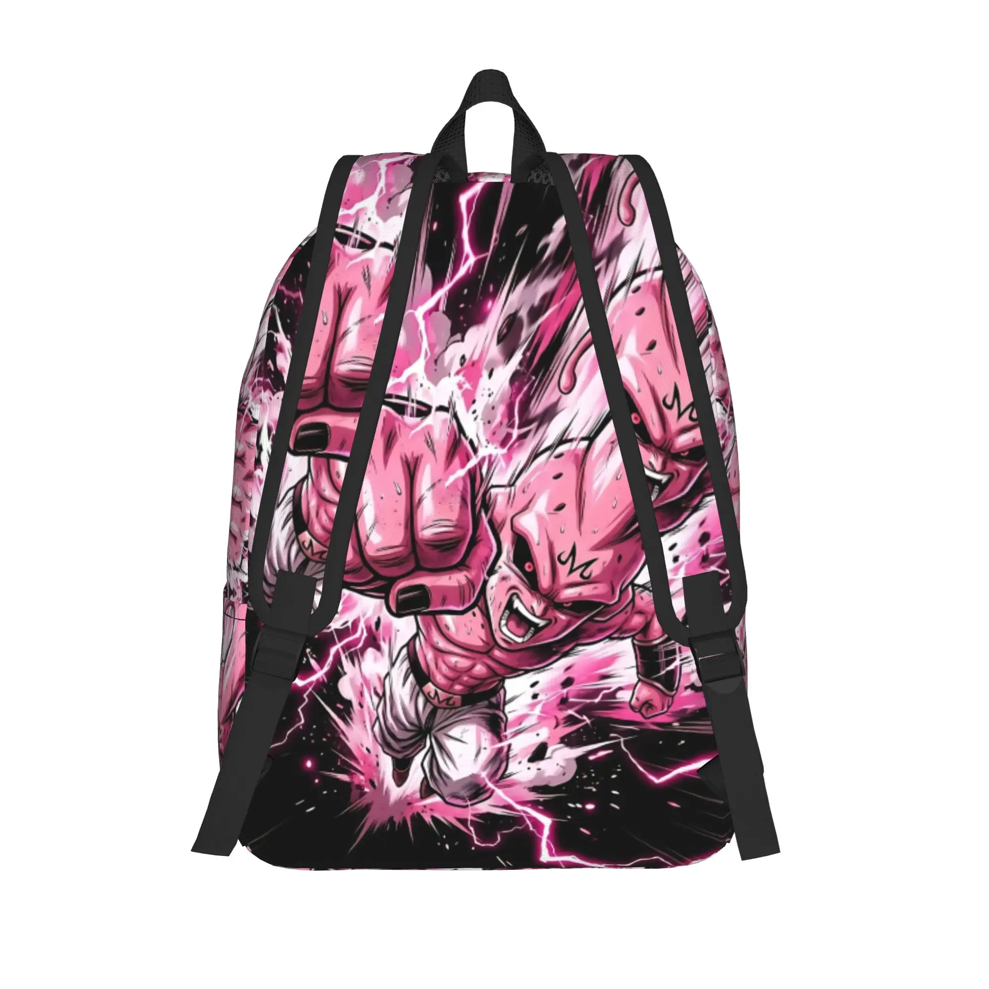 Fashion Dragon Ball Majin Buu Energy Fist Fluid Backpack  Mochilas Harajuku Design For Work Large Capacity Rucksack