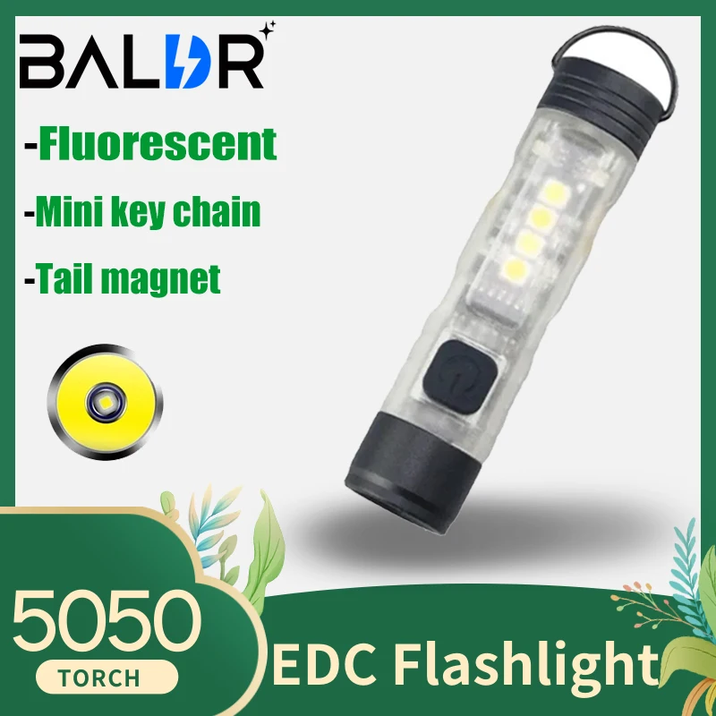 

Super Bright LED Flashlight with Tail Magnet Work Light Portable Pen Clip Flashlight USB Rechargeable EDC Outdoor Camping Torch