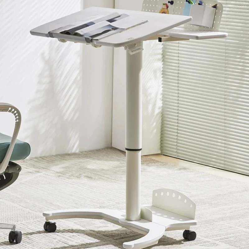 Mobile computer desk, small apartment, adjustable workbench, foldable desk
