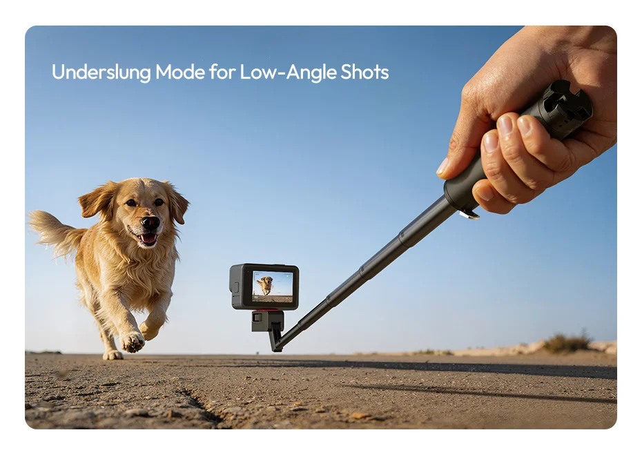 Ulanzi MT98 Faltbarer Selfie-Stick Stativ für Insta360 für DJI Action 6/5/4 für Outdoor-Reisen Vlog Selfie-Stick Stativ 17-57cm – Detail 12