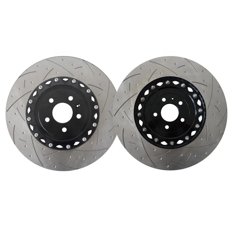 370X34MM 5000 Series 2-Piece Clear Anodised T3 Front Brake Discs For Audi Rs3 8V Sedan