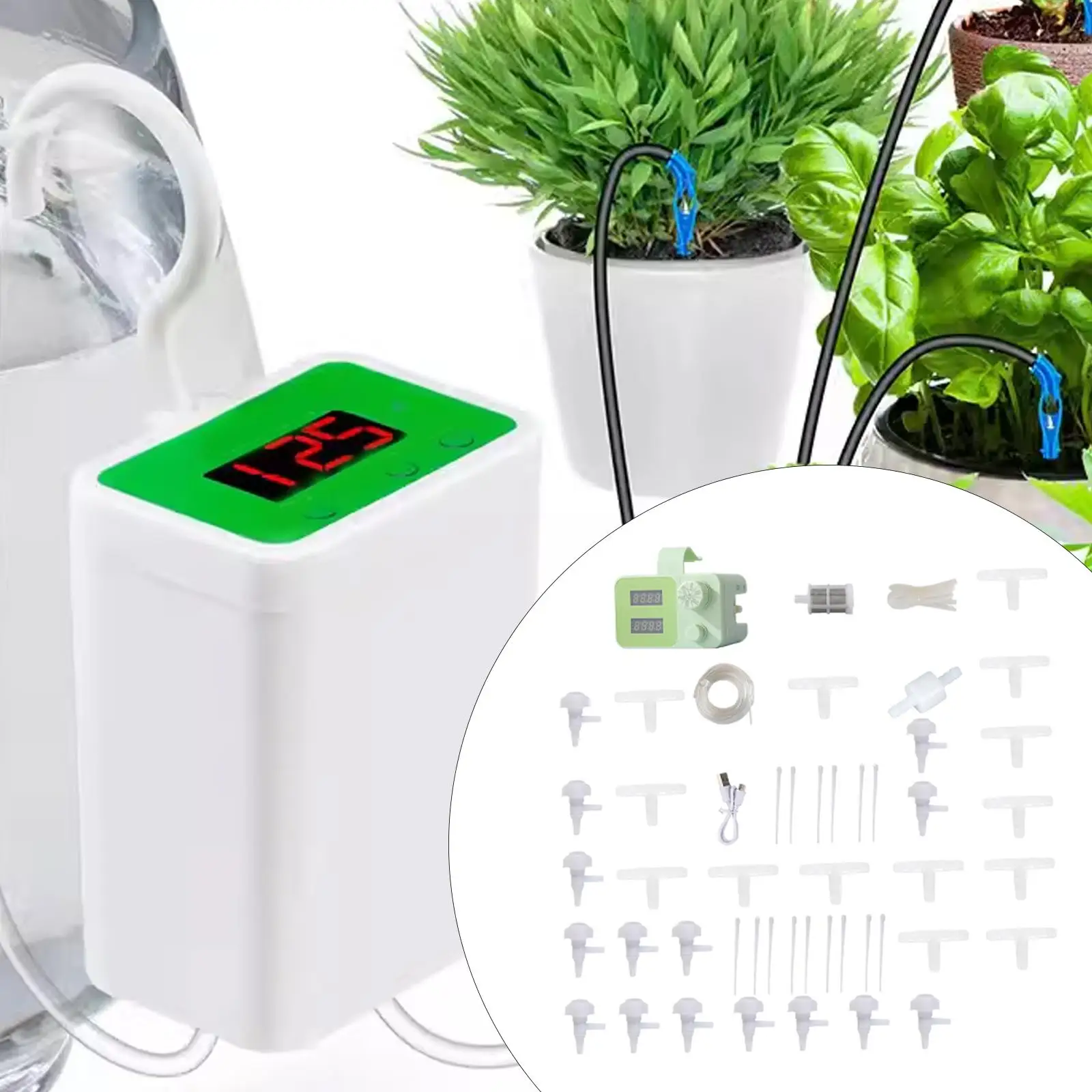 DIY Automatic Plant Irrigation Set Versatile Simple Assembly for Indoor Potted Plants Professional USB Charging Watering Device