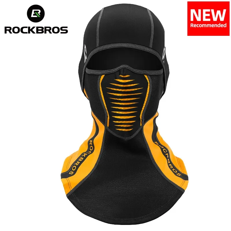 ROCKBROS Winter Thermal Fleece Ski Mask Full Face Cover Snowboard Hood Scarfs Outdoor Sport Windproof Cycling Headgear Balaclava