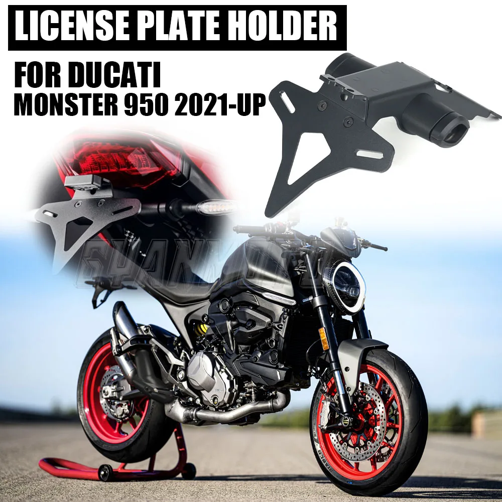 

For Ducati Monster 950 Monster950 2021-up 2022 202 Motorcycle Rear Short Tail Stock License Plate Holder Tailstock Bracket Kit