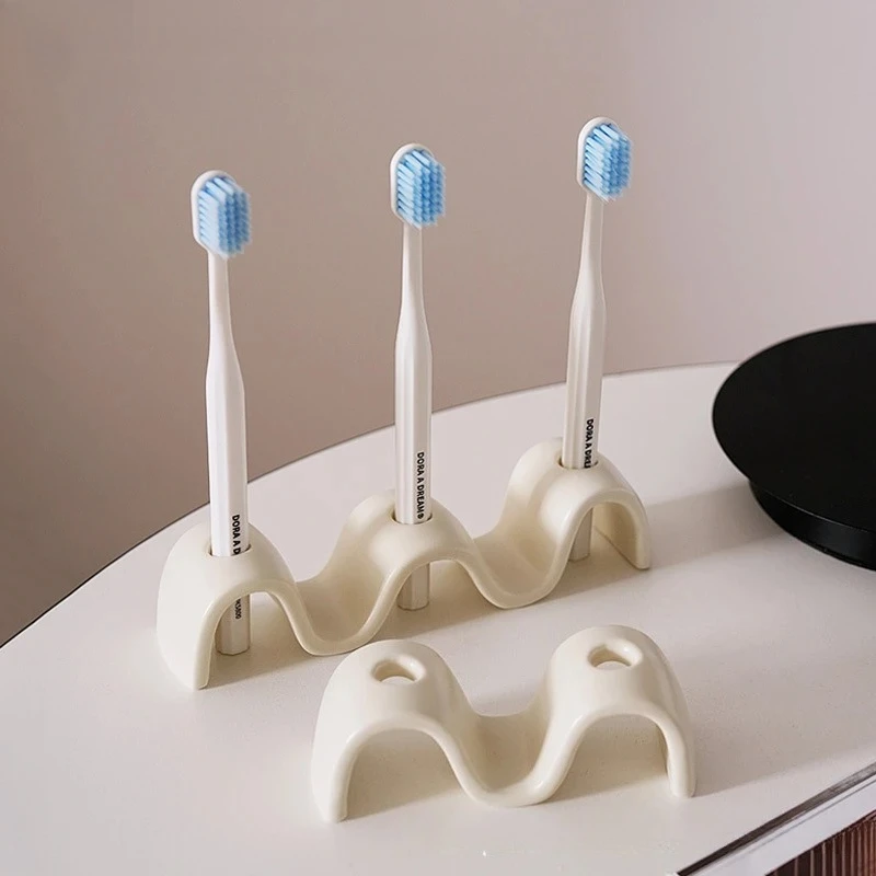Bathroom Supplies Ceramic Toothbrush Holder Toothpaste Holder Storage Rack Base Couple Toothbrush Storage Holder Desktop Shelf