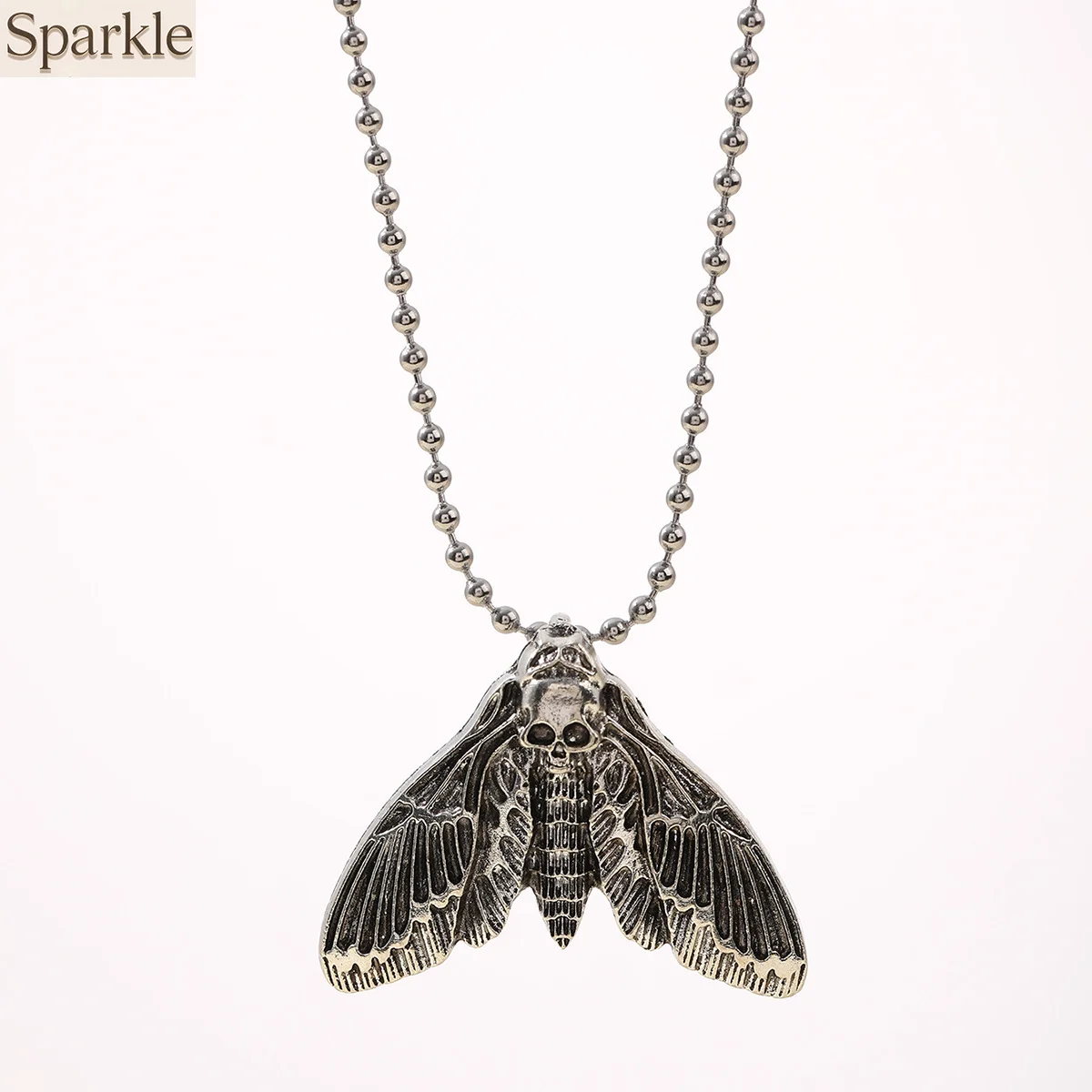

Dark Skull-Moth Pendant Necklace Retro Gothic Punk Y2K Harajuku Lolita JK Rock Necklaces New Fashion Jewelry Gift For Women Men