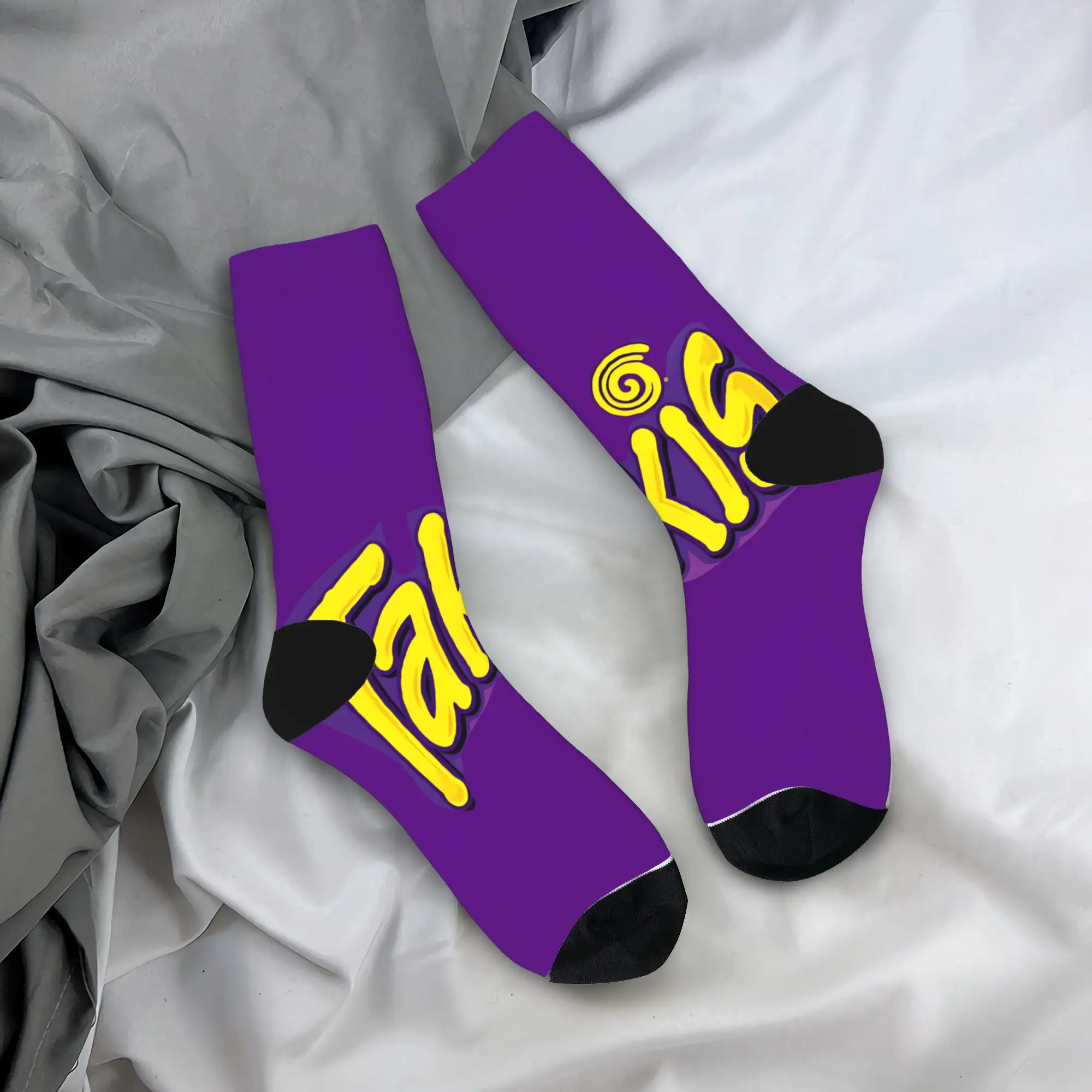 

Мужские носки Takis Chili Chips, чулки, нескользящие носки высокого качества, осенние носки для бега с забавным принтом