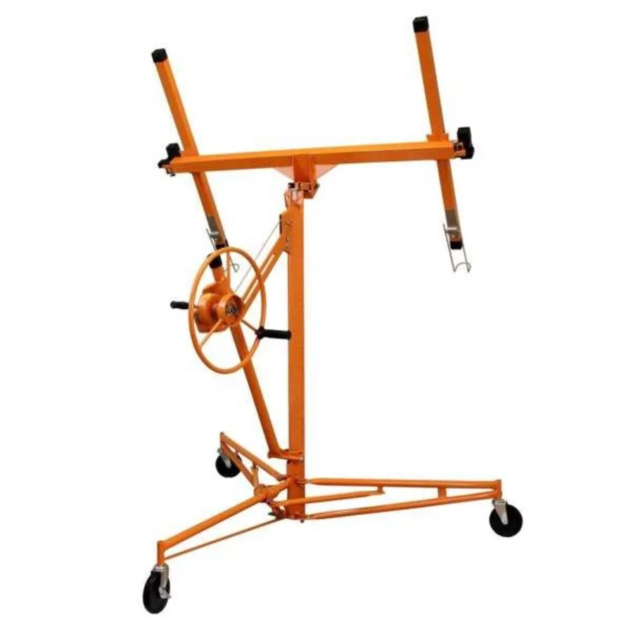 

11FT Drywall Lifter Panel Hoist Jack Rolling Caster Construction Lockable 150lbs