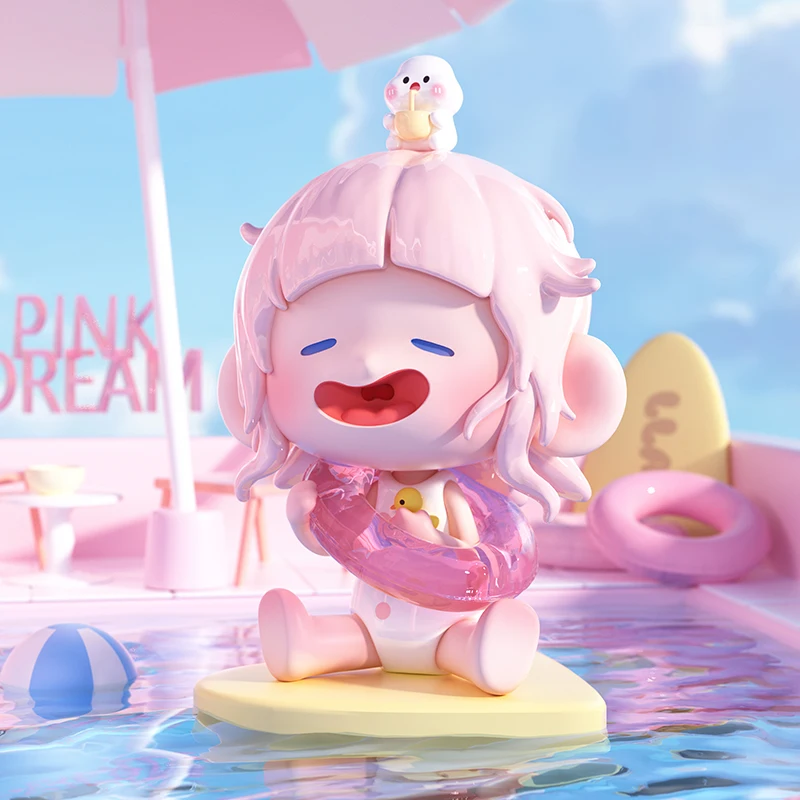 

Goho Lazy Pink Dream Series Blind Box Collectible Doll Decorative Toy Figure Pink Decorative Girl Figurine Desktop Gift