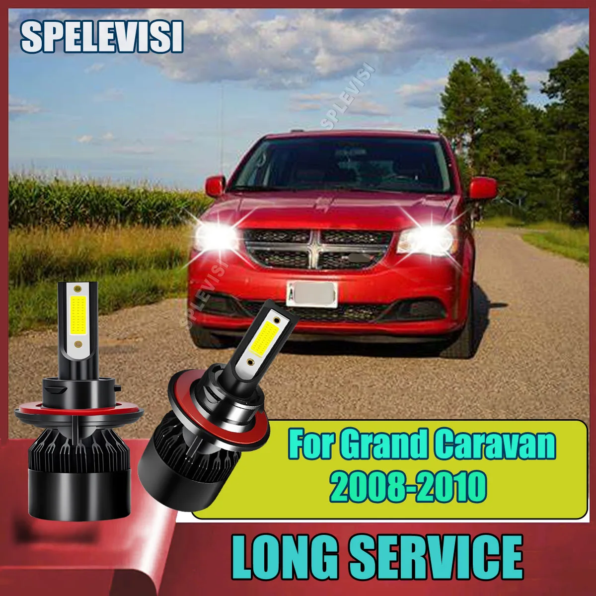 

LED H13 9008 6000K Bright White Car Headlight 6000LM No Modifications Needed For Dodge Grand Caravan 2008 2009 2010
