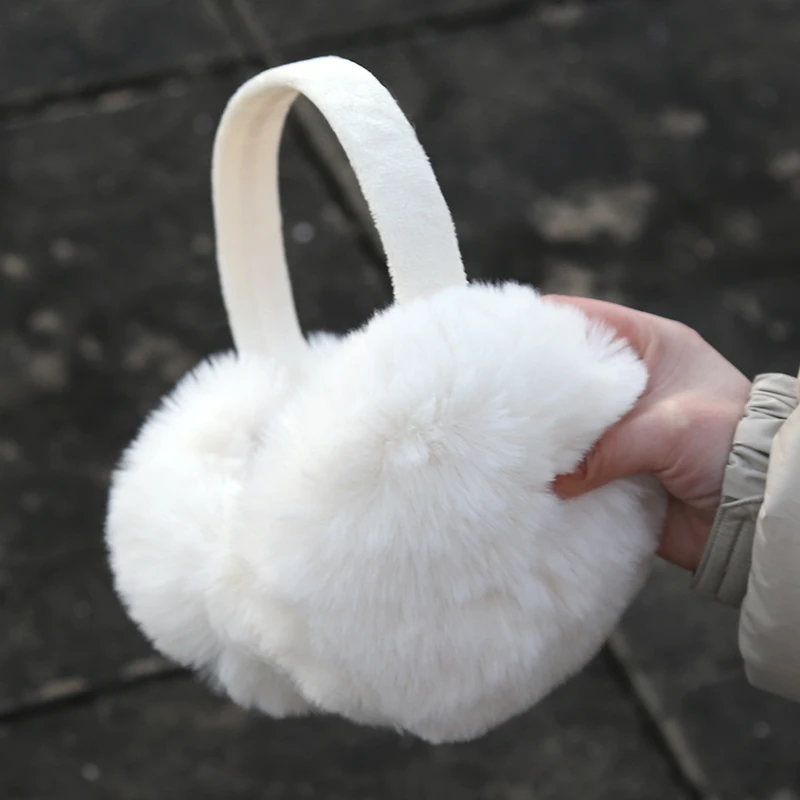 Winter Fashion Solid Soft Plush Ear Keep Warmer Earmuffs for Women Cute Outdoor Sports Earflap Protection Ear-Muffs Ear Cover